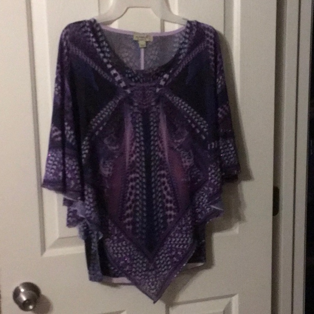 Tank and poncho set - purple